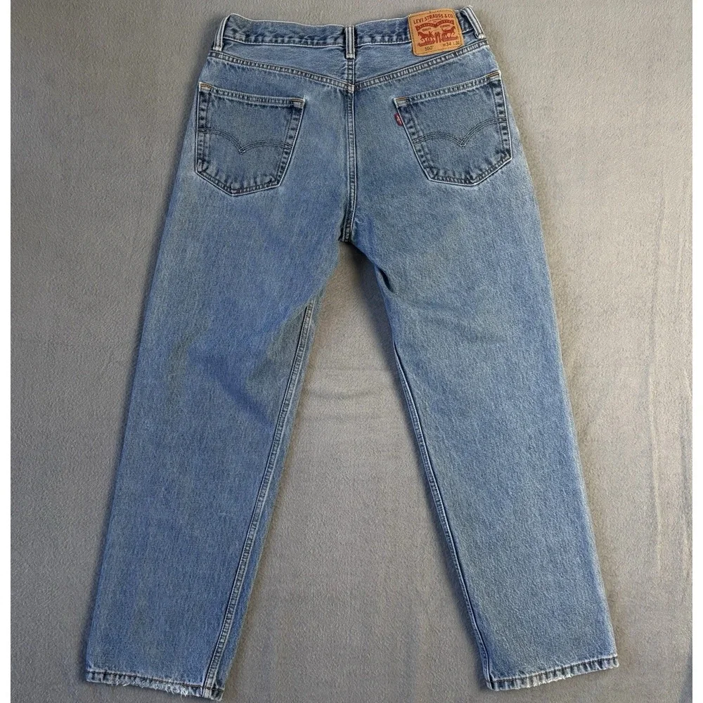 Levi's 550 Jeans Men W34 L31 Light Wash 100% Cotton Relaxed Fit‎
